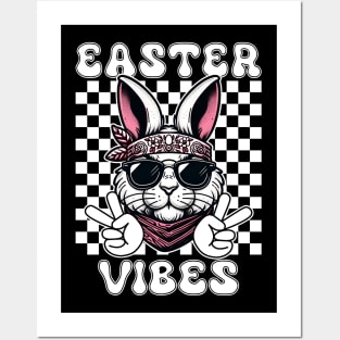 Easter Vibes OK Peace Sign Easter Bunny Vibes Posters and Art